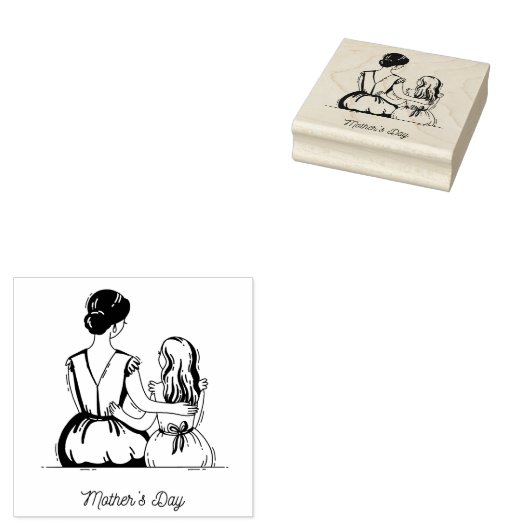 Moederdag Rubber Stempel (Gestempeld)