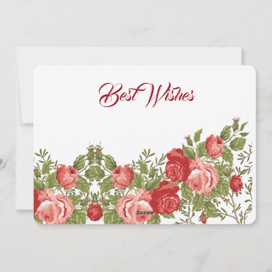 Moederdag Rustic Rozen Floral Greenery Feestdagenkaart (Achterkant)