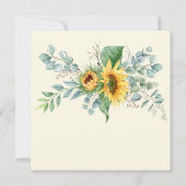 Moederdag Rustic Sunflower Eucalyptus Greenery Kaart (Achterkant)