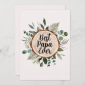 Moederdag Rustiek Hout en Gebladerte Aangepaste Ci Feestdagenkaart (Voorkant / Achterkant)