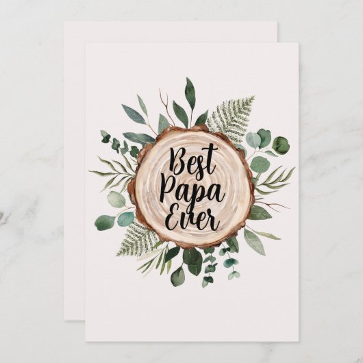 Moederdag Rustiek Hout en Gebladerte Aangepaste Ci Feestdagenkaart (Voorkant / Achterkant)