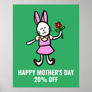 Moederdag Sale Sign, Retail Sale Poster
