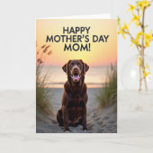 Moederdag Scene Card voor Honden Kaart (Gele Bloem)