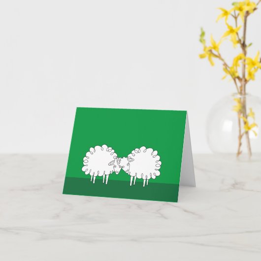 Moederdag-schapenkaart Kaart (Gele Bloem)