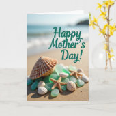 Moederdag Schatkaart aan Zee Kaart (Gele Bloem)