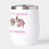 Moederdag schattig konijn en konijnen in kinderwag (Voorkant)