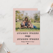 moederdag schattige moeder foto sterke vrouwen ver kaart (Voorkant / Achterkant in situ)