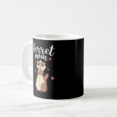 Moederdag Schattige Vrouw Wezel Fret Moeder Koffiemok (Voorkant links)