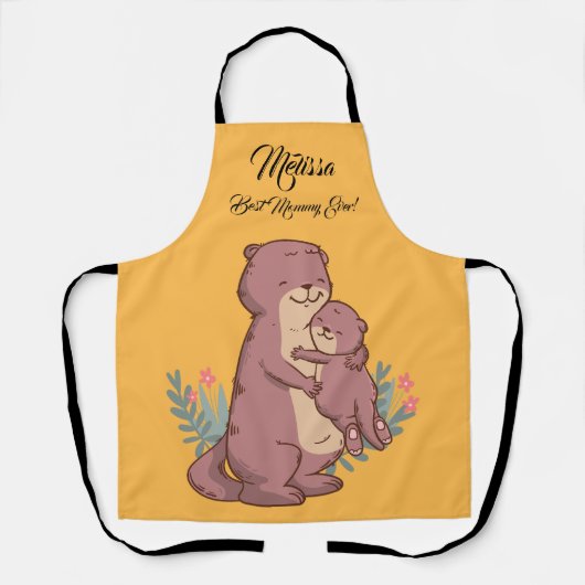 Moederdag Schattigee Beren. Schort (Voorkant)