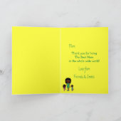 Moederdag Schattigee etnische cartoon personages Kaart (Binnen)