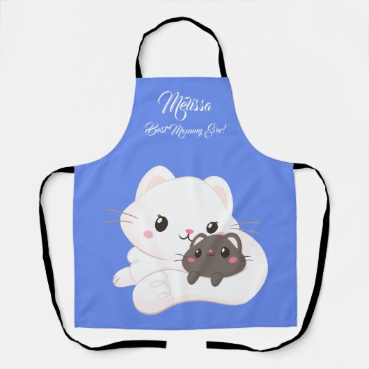 Moederdag Schattigee katten. Schort (Voorkant)