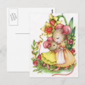 Moederdag Schattigee Knuffel Muis Briefkaart (Voorkant / Achterkant)