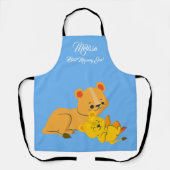 Moederdag Schattigee leeuwen. Schort (Voorkant)