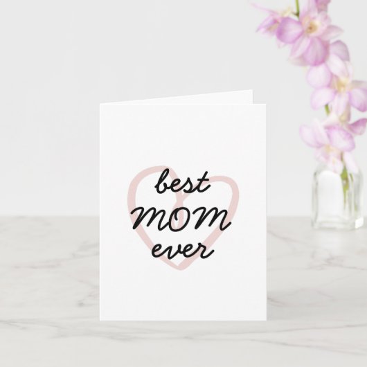 Moederdag Schattigee minimalistische beste moeder Kaart (Orchidee)