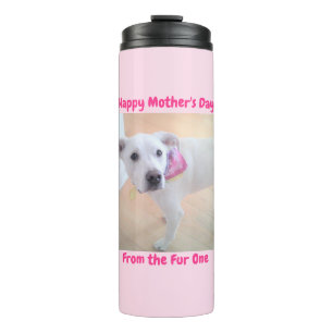 Moederdag Schattigee Sweet White Puppy Dog Roze Thermosbeker