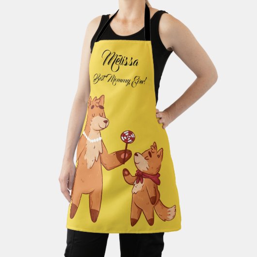 Moederdag Schattigee vossen. Schort (Insitu)