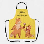 Moederdag Schattigee vossen. Schort (Voorkant)