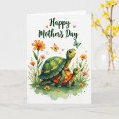 Moederdag Schelpkaart Kaart (Gele Bloem)