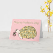 Moederdag schildpad Kaart 5 (Gele Bloem)