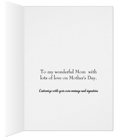 Moederdag Schildpad met tropische bloemen (Binnen (Rechts))