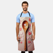 Moederdag Schort - Bakken met liefde - Schattige h (Gedragen)