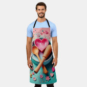 Moederdag Schort - Bakken met liefde - Schattige h (Gedragen)