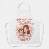 Moederdag Schort: Geen handleiding, alleen de lief Schort (Voorkant)