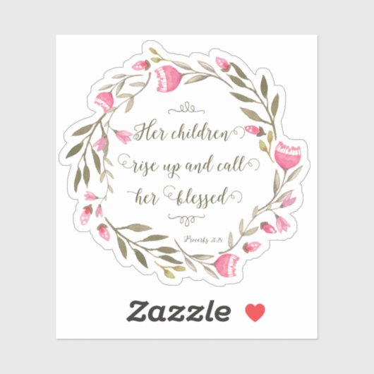 Moederdag Schrift Spreuken 31:2 Sticker (Vel)