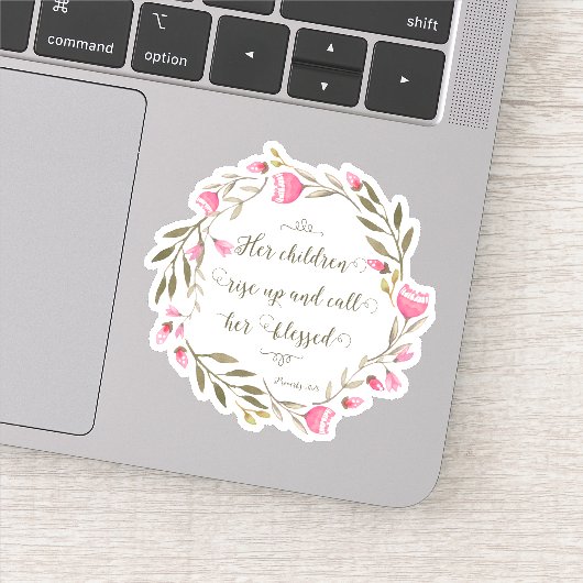 Moederdag Schrift Spreuken 31:2 Sticker (Detail)