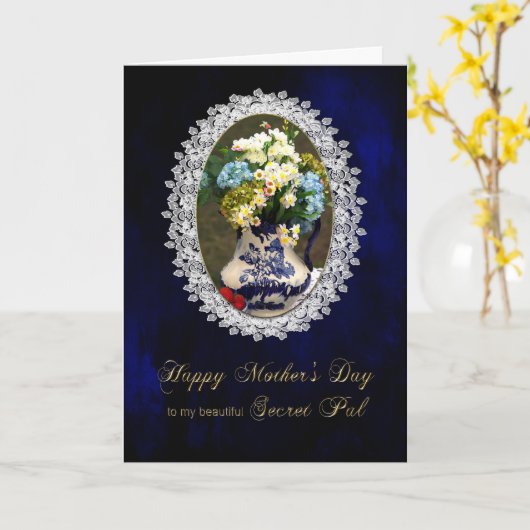 MOEDERDAG - SECRET PAL - KANT KAART (Gele Bloem)