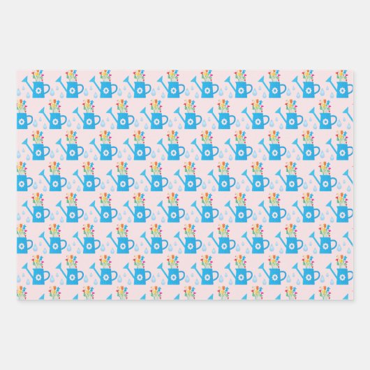 Moederdag selectiekaarten en bloemen inpakpapier vel (Voorkant 2)