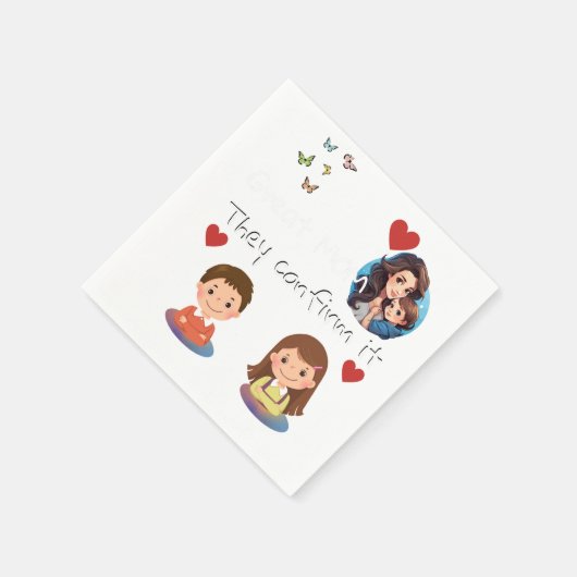 Moederdag Servet (Hoek)