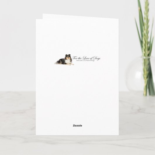 Moederdag Sheltie Feestdagen Kaart (Achterkant)