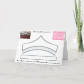 Moederdag Silver Tiara Party Pet Kaart (Achterkant)