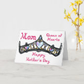 Moederdag Silver Tiara Party Pet Kaart (Gele Bloem)