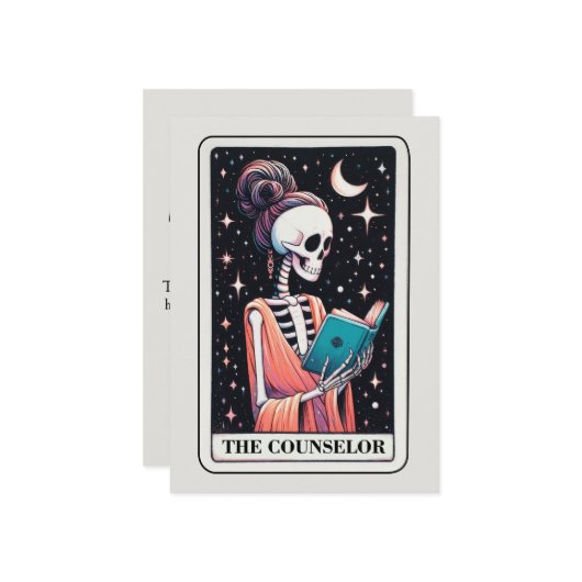 Moederdag Skelet De Adviseur Tarot Kaart (Voorkant / Achterkant in situ)