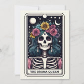 Moederdag Skelet De Dramakoningin Tarot Kaart (Voorkant)