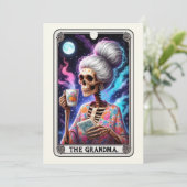 Moederdag Skelet De Grootmoeder Tarot Kaart (Staand voorkant)