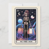 Moederdag Skelet De Moe Moeder Tarot Kaart (Voorkant)