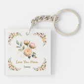 Moederdag Sleutelhanger Bloemen Persoonlijk Liefde (Achterkant)