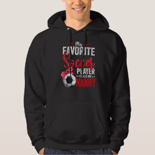 Moederdag Soccer Player Nanny American Sport Soc Hoodie