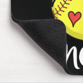 Moederdag Softbal Mom Softbal Moederdag Mam Muismat (Hoek)