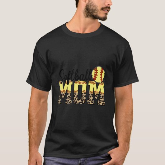 Moederdag Softball Moeder Quotes T-shirt (Voorkant)