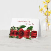 Moederdag Son Red Roses Kaart (Gele Bloem)