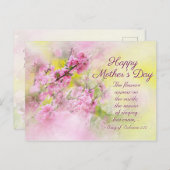 Moederdag Song van Solomon 2:12 Bijbelversie Briefkaart (Voorkant / Achterkant)