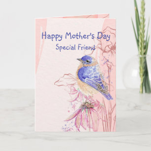 Moederdag Special Friend Bluebird Garden Bird Kaart