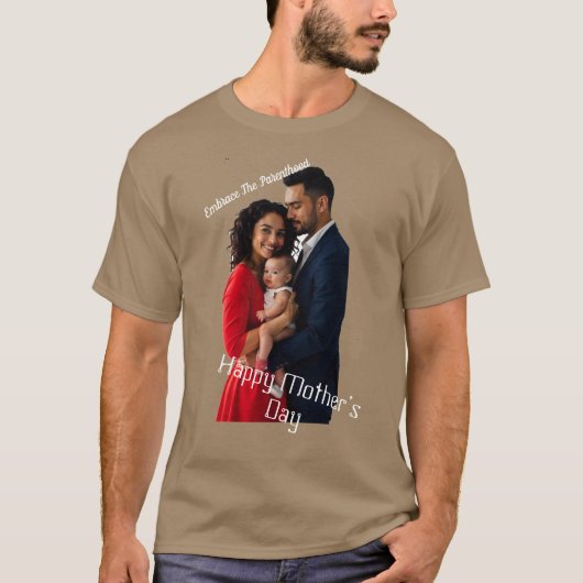 Moederdag Special Parenthood Basic Dark T-shirt (Voorkant)