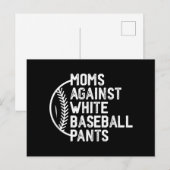 Moederdag Spel Dag Moeders Tegen Witte Honkbal P Briefkaart (Voorkant / Achterkant)