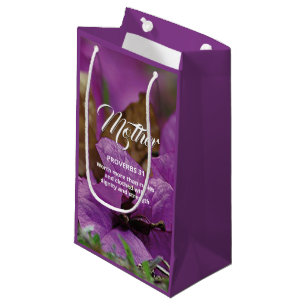 MOEDERDAG SPREUKEN 31 Christelijke Paarse Bloemen Klein Cadeauzakje