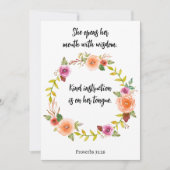 Moederdag Spreuken Schrift Bloem Watercolor Feestdagenkaart (Voorkant)